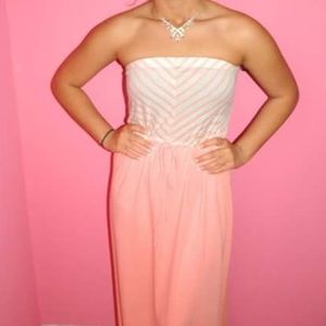 Forever 21 light pink strapless maxi dress
